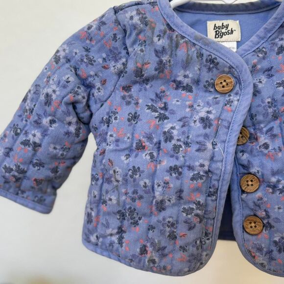 Baby B’GOSH Floral Quilted Jacket with Wooden Buttons - Picture 3 of 4